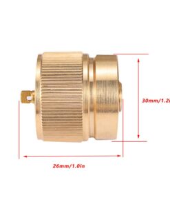 Kbrotech Camping Stove Adapter 1LB Propane Small Tank Input and a Lindal Valve EN417 Output Outdoor Cylinder LPG Canister Convert (Brass) Gold 17 61dy8c8BmL