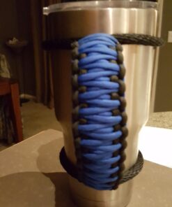MOCE Handmade Paracord Handle for Yeti/Rtic/Ozark Trail Rambler 30 Oz Tumbler. Blue/black 1 Count (Pack of 1) 33 61e2PtcLSGL