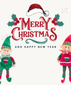 Elf Plush Christmas Stuffed Dolls, Set of 2 - 12" Boy and Girl Elves Holiday Cute Plush Shelf Toys - Fun Kids Buddy Figurine Decorations, Christmas Winter Holiday Party Festive Decor and Gift Exchange 28 61e2TxkPJCL