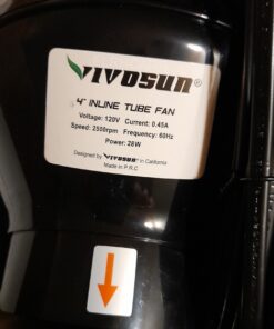 VIVOSUN D4 4 Inch 195 CFM Inline Duct Ventilation Fan HVAC Vent Blower for Hydroponics Grow Tent 32 61e2dNz1gDL