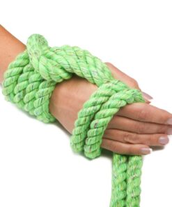 Ravenox Natural Twisted Cotton Rope | Made in The USA | Strong Triple-Strand Cordage for Sports, Décor, Pet Toys, Crafts, Macramé & Indoor Outdoor Use| by The Foot & Diameter (Multiple Color) Lime Glitter 1/4 Inch x 100 Feet 13 61e4lI9R7vL 3