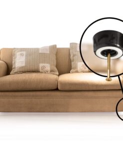 Slipstick CB511 1 Inch Tall Floor Protector Furniture Feet with Non Slip Rubber Grip (Set of 4) 2" Wide x 1" Height - Black Plastic 1" Tall (4 Pack) 17 61e7CVDtE8L