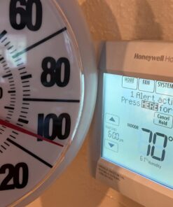 Springfield Indoor Outdoor Big Bold Thermometer, 8.5 Inch, White 53 61e7xTCeWlL