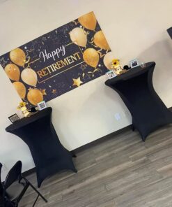 Tina's 32x43 Inch Highboy Spandex Cocktail Table Covers Black, Cocktail Table Spandex Covers, Fitted Stretch Cocktail Table Tablecloth for Round Tables 1 18 61e94fFKgvL