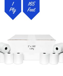 STAR PRINTERS - 1-PLY BOND PAPER - 3" X 165' (100 Rolls) 9 61eABwJnVuL