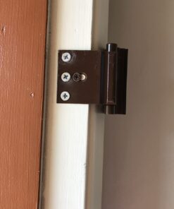 BAOWEIJD Door Lock Child Proof, Home Security Door Reinforcement Lock Withstand 800 lbs Door Latch Double Safety Security Protection for Your Home (Brown Door Security Lock) Brown 33 61eAWaXMZML