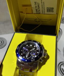 Invicta Men's Pro Diver Collection Chronograph Watch 48mm Silver & Blue 27 61eAhLGtnhL 1