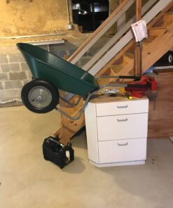 Best Choice Products Dual-Wheel Home Utility Yard Wheelbarrow Garden Cart w/Built-in Stand for Lawn, Gardening, Grass, Soil, Bricks, and Construction, Green 39 61eAqnybykL