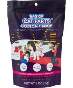 Alternative view of Cat Farts Cotton Candy Funny Cat Lover Gift for All Ages Unique Birthday for Friends, Mom, Dad, Girl, Boy Funny Easter Basket Stuffer Gag Gift