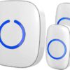 SadoTech Wireless Doorbells for Home, Apartments, Businesses, Classrooms, etc. - 2 Door Bell Ringer & 1 Plug-In Chime Receiver, Battery Operated, Easy-to-Use, Wireless Doorbell w/LED Flash, White 2 push buttons + 1 receiver 62 61eD3w4xwkL