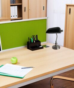 Simple Designs LT3057-BLK Traditional Mini Banker's Lamp with Glass Shade, Black 9 61eECvOMclL