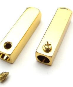 Modern Elements Metal Aglets Shoelace Tips - Set of Four Tips and Screws - Includes Screwdriver Gold 24 61eFG GWoYL