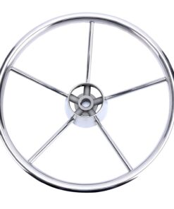 Amarine-made13-1/2 Inch 5-Spoke Destroyer Style Stainless Boat Steering Wheel 15 61eFMKbIHBL