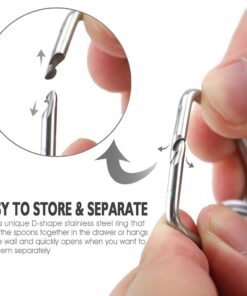 1Easylife 18/8 Stainless Steel Measuring Spoons, Set of 6 for Measuring Dry and Liquid Ingredients 33 61eFjw99TdL