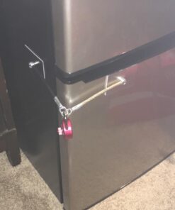 Refrigerator Door Lock Kit - NO PADLOCK (Black&Stainless) Black&Stainless 13 61eFngAzNQL