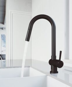 VIGO VG02008MB 17" H Gramercy Single-Handle with Pull-Down Sprayer Kitchen Faucet in Matte Black 16 61eG01lKSDL