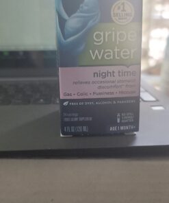 Mommy's Bliss Gripe Water Night Time, Infant Gas & Colic Relief, Gentle & Safe, 4 Weeks+, 4 FL OZ Bottle (Pack of 1) 32 61eHfnWWRAL