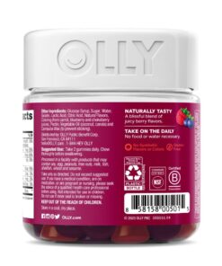 OLLY Women's Multivitamin Gummy, Overall Health and Immune Support, Vitamins A, D, C, E, Biotin, Folic Acid, Adult Chewable Vitamin, Berry, 45 Day Supply - 90 Count (Pack of 1) Gummies 27 61eJ0Zi7rnL