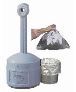 Justrite 26827 Aluminum/Polyethylene Disposable Bucket Liner with Twist-Tie, For Smoking Receptacles (Pack of 10) 7 61eK7pkehL