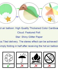 8 Pcs Large Size Hot Air Balloon 3D Paper Garland Hanging Decorations for Wedding Baby Shower Birthday Party Decorations by AZOWA Pink Blue 7.5in (Pack of 8) 18 61eKxVxMH4L