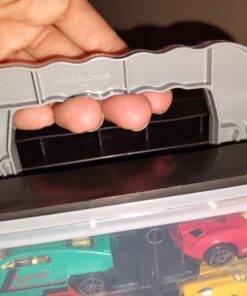 Amazon Basics Toy Car Carrier Truck With Storage For Kids Ages 3 and Up, 6-Pieces Diecast Vehicles & 16 Accessories, Multicolor, Medium 83 61eLzEtatHL