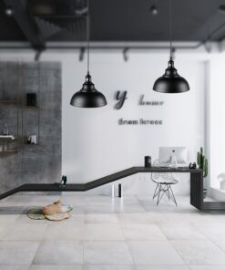 LIGHTESS Black Pendant Light Dimmable, Industrial Hanging Lights Metal Barn Farmhouse Kitchen Lighting Edison Ceiling Mount Fixture, OLL466 29 61eOAyLfXtL