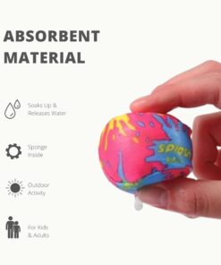 4E's Novelty 24 Pack - 2" Water Bomb Splash Balls - Mini Water Absorbent Ball - Kids Pool Toys, Outdoor Water Activities for Kids, Pool Beach Party Favors. Water Fight Games 11 61eQ2NnijKL