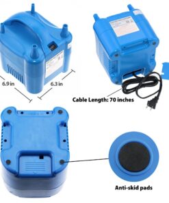 LotFancy 680W High Power Electric Balloon Pump, 110V-120V Balloon Inflator Pump for Party Decoration, Portable, Dual Nozzle Air Balloon Filler Machine, Fast & Efficient 16 61eQdJvftDL