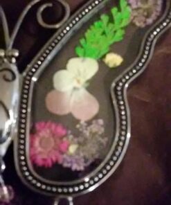 Mom Butterfly Suncatcher with Pressed Flower Wings and Silver Heart Charm - Hanging Height 8" 1 33 61eUXWKscL