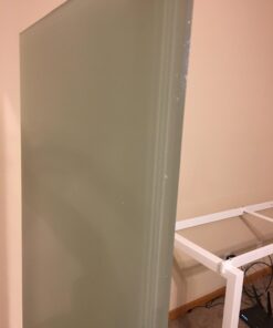 Signature Design by Ashley Baraga Contemporary Glass L-Shaped Home Office Desk, White 50 61eVBueN84L