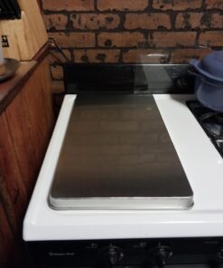 Reston Lloyd Rectangular Burner Cover, Stainless Steel, Set of 2, Stainless Look 23 61eVyFN7BxL