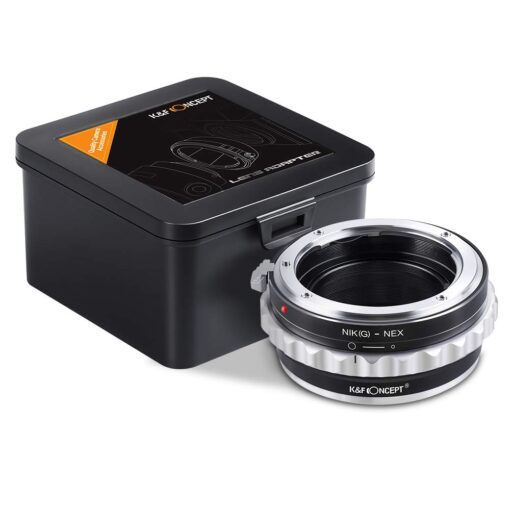 K&F Concept Lens Mount Adapter Compatible with Nikon G AF-S F AIS AI Nikkor F Mount G-Type D/SLR Lens to Sony Alpha E-Mount NEX Camera Compatible with Sony Alpha A7,A6000,A6300,A6500,A5000,A5100 NIK(G)-NEX