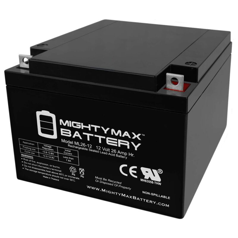 Catalog 4 ML26-12 12V 26AH Replacement Battery for UB12260-ER