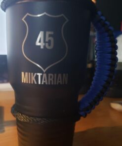 MOCE Handmade Paracord Handle for Yeti/Rtic/Ozark Trail Rambler 30 Oz Tumbler. Blue/black 1 Count (Pack of 1) 28 61eaEWipUSL