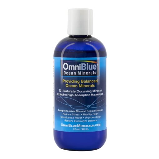 OmniBlue Ocean Minerals | Complete Mineral Replenishment | 420 mg Pure Magnesium | 70+ Trace Minerals | Pure and Naturally Harvested | Not Lab Created | No Additives | 8 oz 8 Fl Oz (Pack of 1)