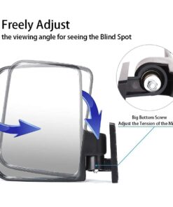 9.99WORLD MALL Golf Cart Side Mirrors, No Drilling 180 Degree Rotation & Foldable-HD Shatterproof Glass Mirrors for Golf Cart Club Car EZGO and Other (Multiple Size Clips) (New for 2022) New for 2022 13 61efS1IDL2L