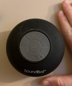 SoundBot SB510 HD Water Resistant Bluetooth Shower Speaker, Handsfree Portable Speakerphone with Built-in Mic, 6hrs of Playtime, Control Buttons and Dedicated Suction Cup for Showers (Black) Black 31 61eh68beTL