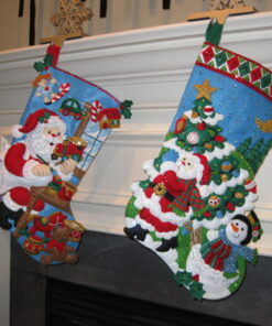 Bucilla The Workshop Christmas Stocking Felt Applique Kit, 18-Inch 37 61eiPuj0TTL