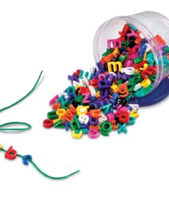 Learning Resources Lowercase Lacing Letters - 275 Pieces, Ages 3+, Toddler Alphabet Learning Toys, Letter Beads for Kids, Homeschool Supplies, Alphabet Beads, Early Spelling,Back to School Supplies Small 12 61eiUphvnL
