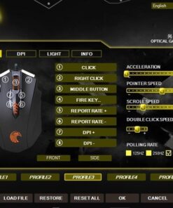 Burxoe Mouse Mice Z-7900 4000 DPI Metal Base MMO/FPS High Precision Optical Gaming Mouse 60 61eib097uSL