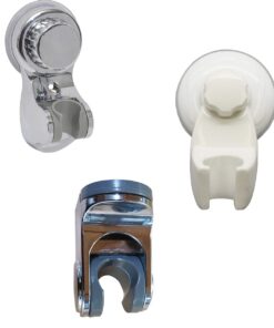 Non-Rotating Hand-Held Shower Head Bracket in White - Secure Suction Cup Mount, Fits Up to 1-Inch Base, No Drilling Required 16 61eiefXGkRL