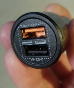 Hussell Car Charger Adapter - 3.0 Portable USB w/Fast Charge Technology & Dual Ports - Compatible w/Apple iPhone, Android, Tablet or Other USB Device - White Elephant, Stocking Stuffers 44 61ejKuAm2jL 1