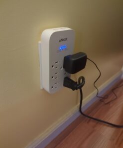 Anker Outlet Extender and USB Wall Charger, 6 Outlets and 2 USB Ports, 20W USB C Power Delivery High-Speed Charging iPhone 15/15 Plus/15 Pro/15 Pro Max, Multi-Plug for Dorm, Home, and Office, White 29 61ekcPbZ0CL
