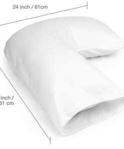 DMI Body Pillow, Side Sleeper Pillow and Pregnancy Pillow with Contoured Support to Eliminate Neck, Back, Hip, Joint Pain and Sciatica Relief with Removable Washable Cover, Firm, U Shape Neck Pillow Half Body Pillow 28 61emxjg66VL