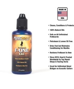 MusicNomad F-ONE Fretboard Oil Cleaner & Conditioner 2 oz (MN105) 26 61eoSKPQr1L