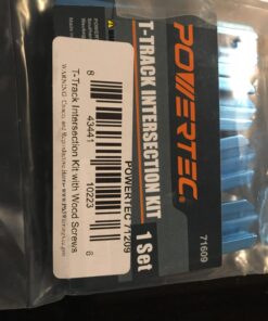POWERTEC 71209 3" T-Track Intersection Kit with Predrilled Mounting Holes & Wood Screws, for Universal T Track, Aluminum T Track Accessories for Woodworking Jigs and Fixtures 27 61epIaZ5wqL