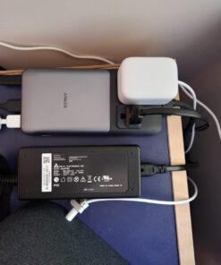 Anker 727 Charging Station (GaNPrime 100W), Compact Power Strip for Travel, Work, 5 ft Detachable Extension Cord with 2 Outlets and 4 USB Ports, for iPhone 14, Samsung, iPad, MacBook (Not a Battery) Black+Gray 35 61eq5mSYhbL