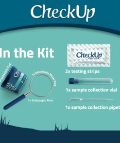 CheckUp Kit at Home Wellness Test for Dogs | Telescopic Pole, Detachable Cup & 2 Test Strips | Detects 4 Most Common Pet Health Indicators - Glucose, Protein, pH and Blood in Urine | 2 Strips 4 Parameters Strips 15 61eqKLEn7QL