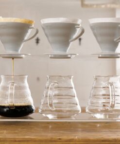 Alternative view of Hario V60 Ceramic Coffee Dripper Pour Over Cone Coffee Maker Size 02, White