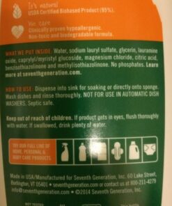 Seventh Generation Dish Liquid Soap, Free & Clear, 25 Oz, Pack of 6 Free and Clear 35 61ewIEKJcXL